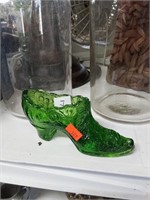 Green Glass Shoe