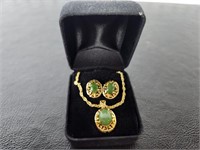 Vintage 3-Piece Jade Jewelry Set