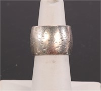 STERLING SILVER BAND RING sz 6 10grams