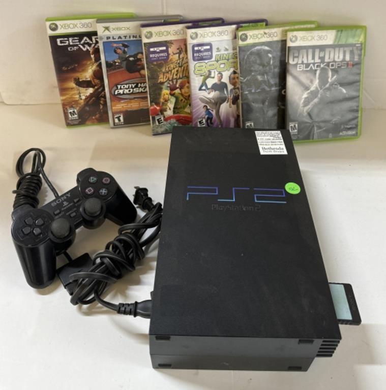 (AS) Lot of PS2 with Controller and Six Games.