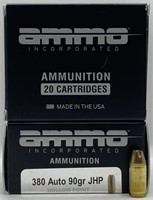 (OO) Ammo Inc. 380 Auto Hollow Point Cartridges