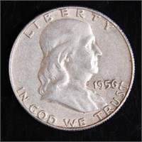 1956 Franklin Half-Dollar Silver Coin