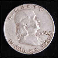 1951-D Franklin Half-Dollar Silver Coin