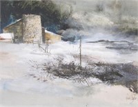 Randall Higdon 11x14 WC Winter Landscape