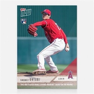 2018 Topps Now Shohei Ohtani Rookie RC Pitching De