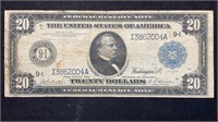 Currency: 1914 $20 Blue Seal Federal Reserve Note