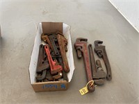 Misc Tool Lot Pipe Wrenches & Etc.