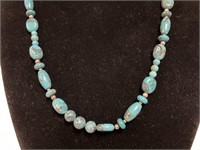 Sterling Turquoise Necklace 17.8gr TW 18in
