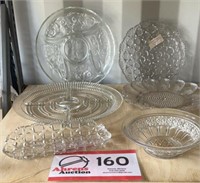 VINTAGE GLASS SERVING DISHES