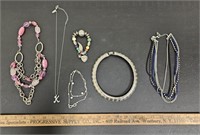 (6) Jewelry- Necklaces & Bracelets- Including