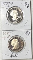 1979-S T1 &1981-S T2 SB Anthony Dollars