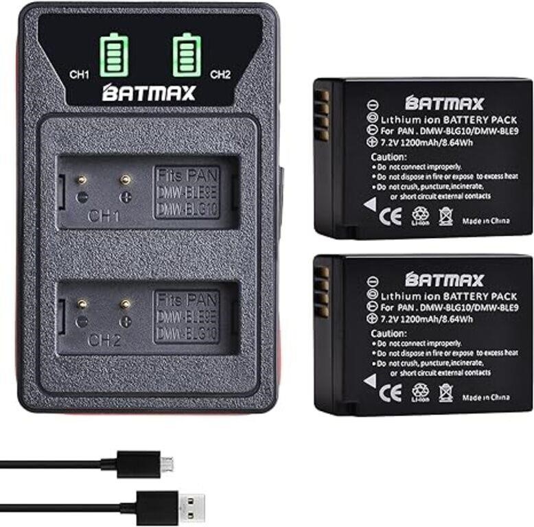 BATMAX 2pcs Rechargeable Battery with Charger