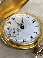 Cemco 17 jewel pocket watch with holder