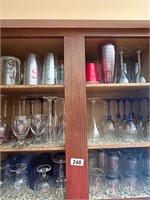 Cabinet Fullof Glassware ~ Pretty HP, Blue, etc