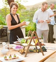 Wooden 3 Tier Serving Tray Wood Cupcake Stand