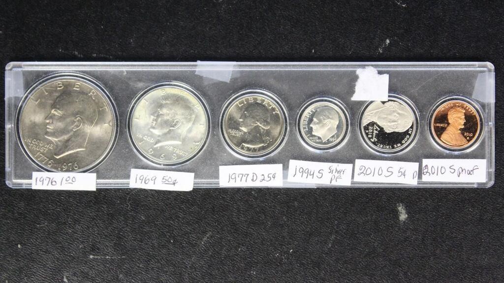 US Coins Presidential type set, including proofs a