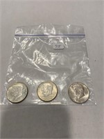 (3) Nice 1964 Silver Kennedy Half Dollars