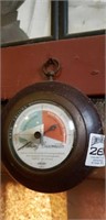 Vintage fishing barometer 
4.5"