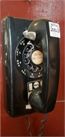 Vintage wall mount rotary telephone