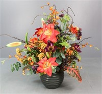 Artificial Floral Arrangement in Pottery Container