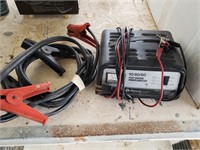 C- BATTERY CHARGER AND JUMPER CABLES