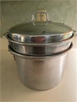 Aluminum Steamer Pot w/ Baskets & Lid