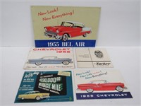 Tucker Motor Car + 1955 Chevy Sign + Pamphlets