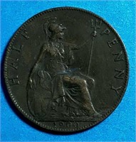 1900 1/2 Penny - Great Britain