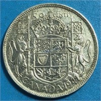 1941 50 Cents Silver Canada