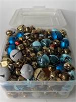3 Pounds Of Metal Decorative Bells In Tote