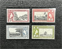 (4) Lot of 1955 British Jamaica Eliz II Stamps