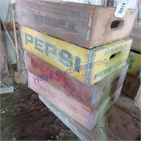 4 WOOD PEPSI CRATES