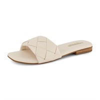 P3658  CUSHIONAIRE Franca Slide Sandal,Size 6.5