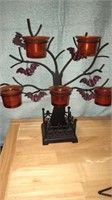 Halloween candle holder, tin ghost, etc.