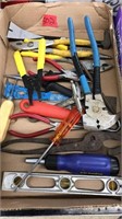 FLAT OF ASST. TOOLS, PLIARS, ETC