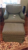 Green Chair with Ottoman