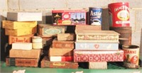 Lot of Assorted Candy/Cigar Boxes and Tins