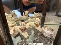 Lenox 4pc - Believe treasures trinket, Sphinx cats