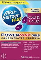 2 BOXES Alka-Seltzer+ Max Strength Cold/Cough Gels