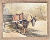 Jennifer West Horse Original Oil On Canvas Working