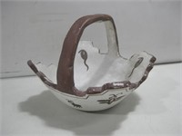 Vtg 6" Tall Zuni Pottery Basket See Info