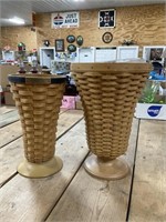 Two Longaberger Basket Vases