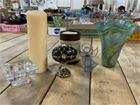 Murano Glass Vase and Other Decor