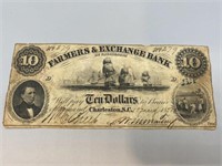 Farmers & Exchange of Charleston Bank Ten Dollar