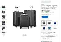 E1220  Suitour Luggage 3 Piece Sets (Black)