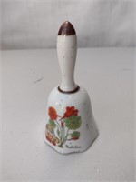 Vintage Wild Strawberry White Porcelain Bell