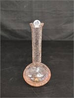 Pink Crackle Glass Vase/Flask 8\"