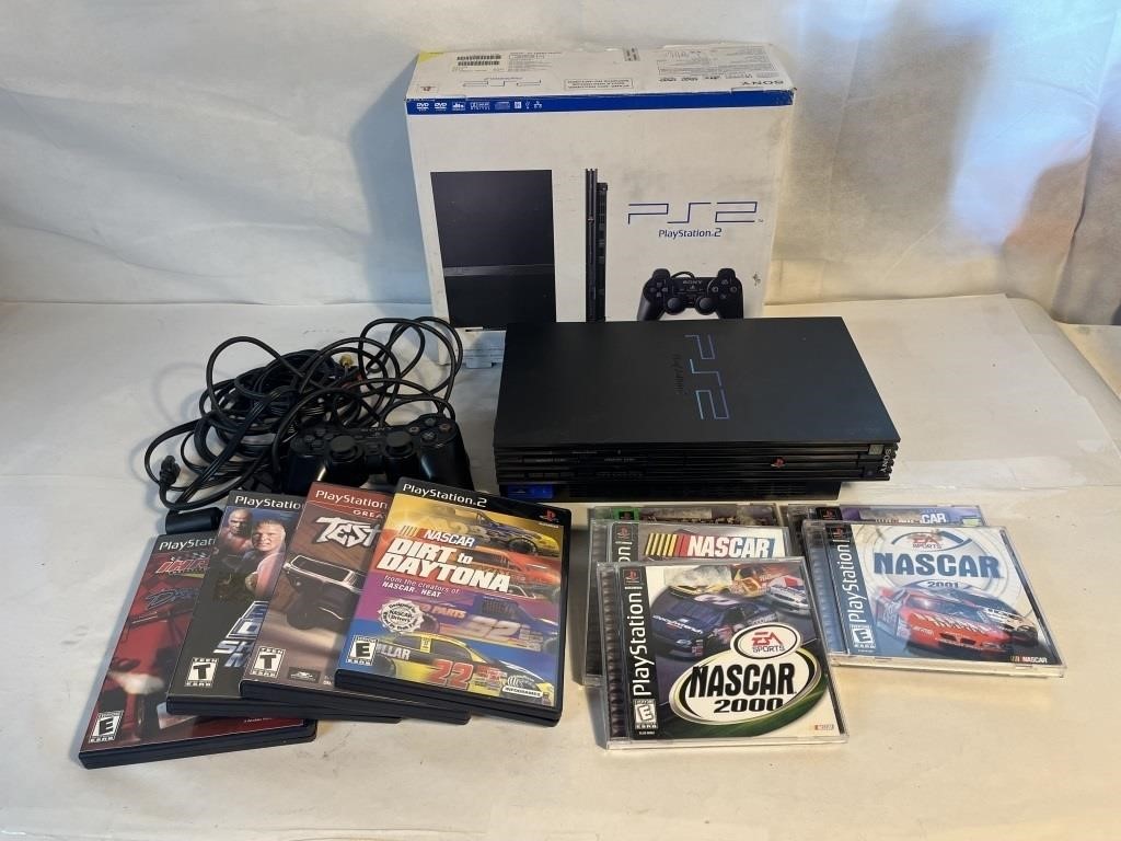 SONY PLAYSTATION 2 WITH 9 GAMES