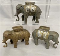 3 AC Willaims Elephant Semi Mechanical Banks