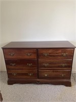 Wood Six Drawer Dresser - 52w x 33h x 18.5d